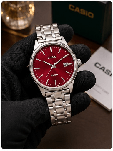 Montre Casio Rouge/Argent