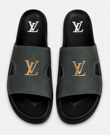 Mules Louis Vuitton Damier Gris Ardoise Or