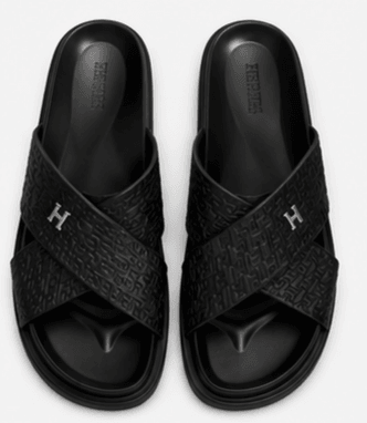 Sandales Tissées Croisées Noir