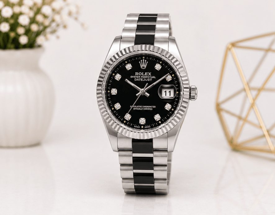 Montre Rolex Onyx Prestige Noir/Argent